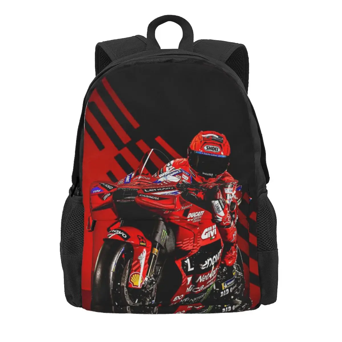 

Motorcycle Racing Marqueze Backpack Daypack Large Capacity Boys Girls BookBag School Bag Shoulder Bags for Men Women