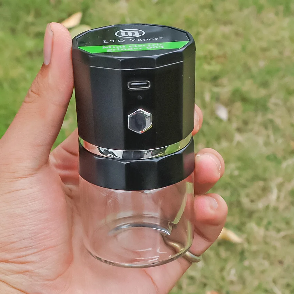 MOONSHADE High Qulity LTQ Electric Herb Grinder Stainless Steel Tobacco Crusher for Smoking Grass Cutter Accessories Men Gifts