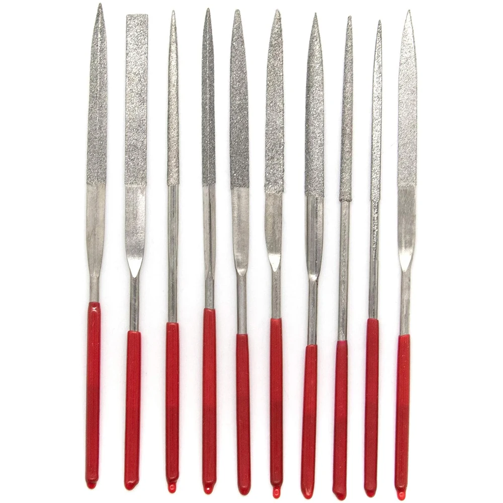 Neue 10Pcs Diamant Nadel Datei Set Für Schmuck Metall Holz Keramik Glas Stein Handwerk Schärfen Arbeits Hand Carving Werkzeug – Detail 1