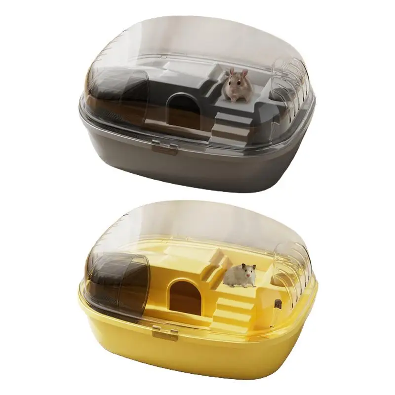 Dwarf Hamster Cage Small Animal Transparent Interactive House Cage Gerbil Cage With 13.98 X 10.83 X 7.87 Inches Includes