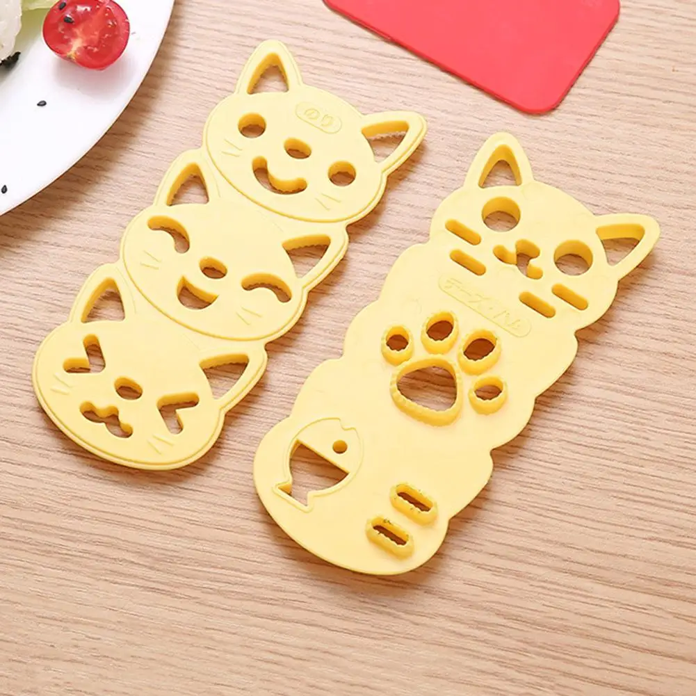 

Cute Cat Rice Mould Bento Accessories for Kids Sushi Mold Cartoon Musubi Maker Press for DIY Fun Lunch Box Picnic Tool