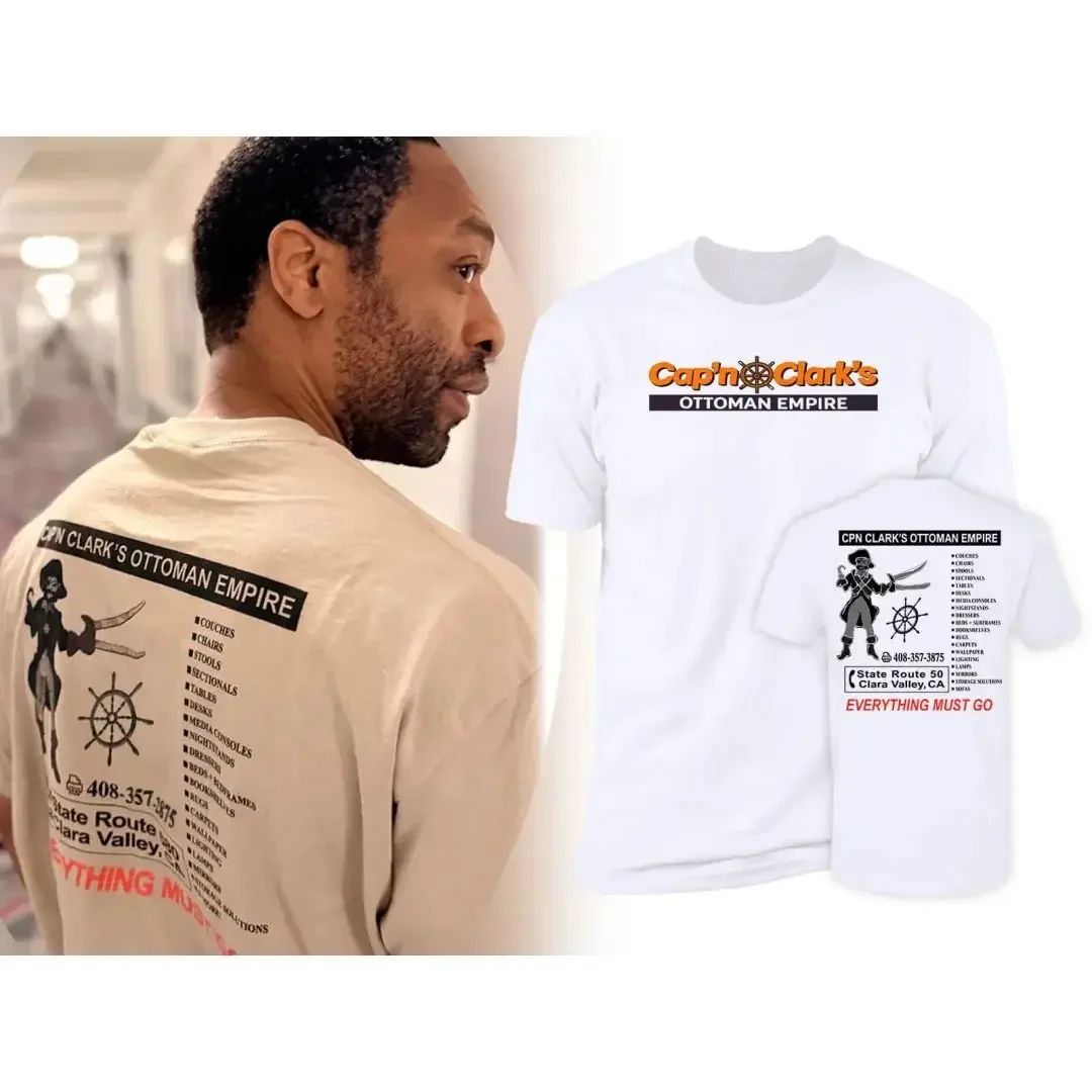 Chiwetel Ejiofor Cap'n Clark's Ottoman Empire Shirt Backrooms Movie T-shirt Summer Men's Women's T-Shirt Y2k Casual Tee Unisex