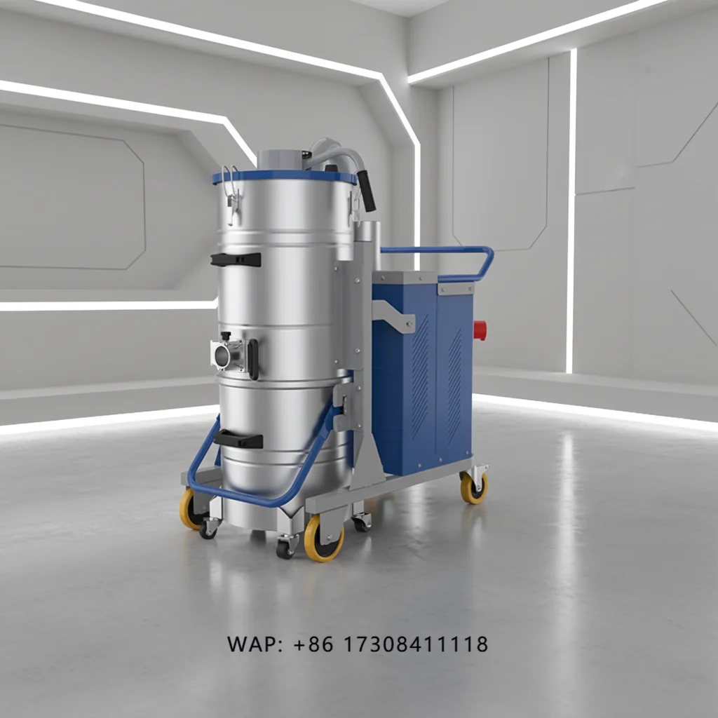 

High Suction Wet Dry 7500W 100L Heavy Duty Three-Phase Industrial Vacuum Cleaner with Upper and Lower Buckets