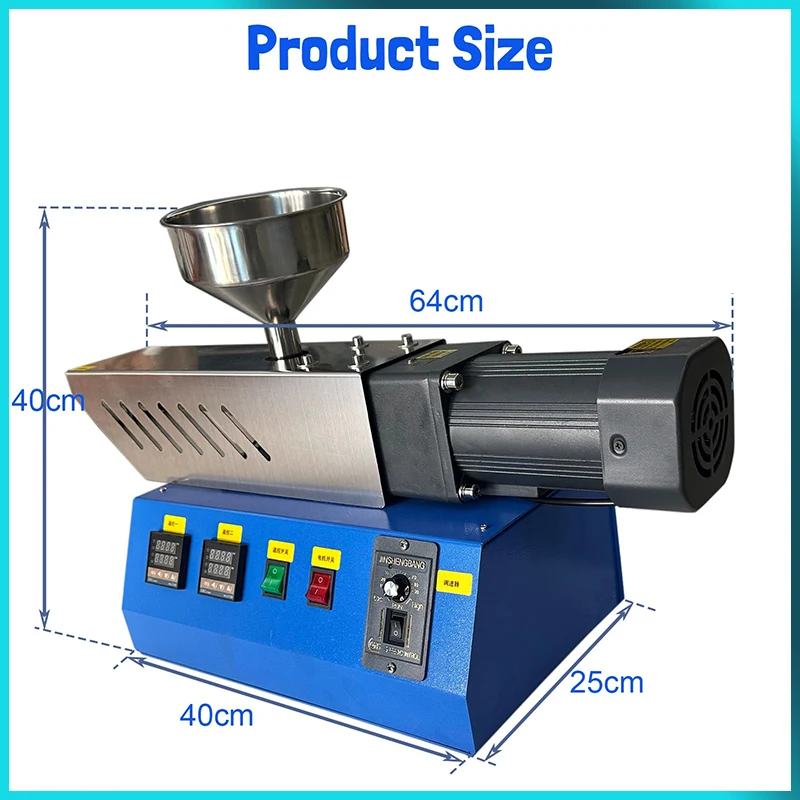New Desktop Single Screw Extruder Lab Mini Plastic Extrusion Machine for 3D Printing Material Rubber Gel Powder Extruder Machine