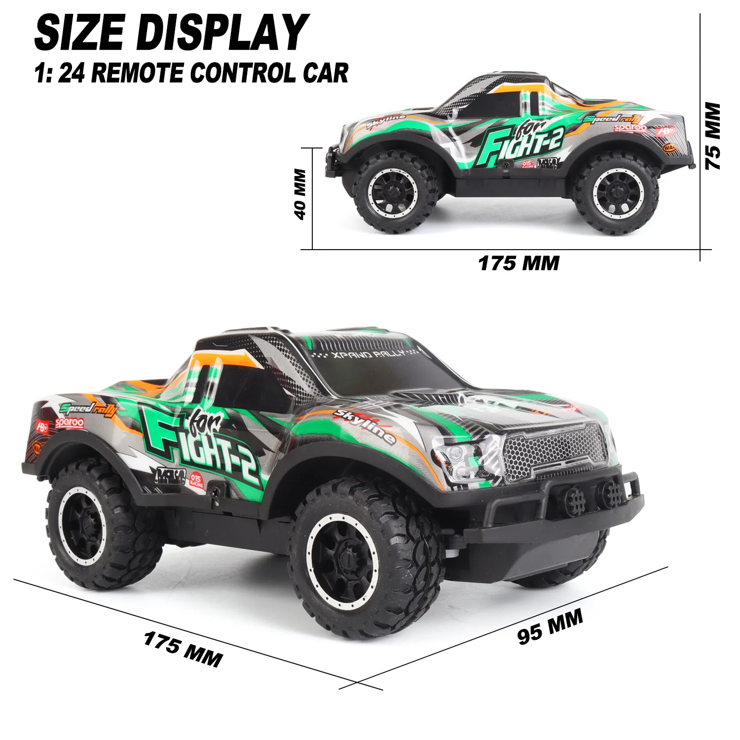 発光おもちゃの車 1:24 ミニ RC カー RC クローラーシミュレーションバギー電動リモコンモデルカー RTR 大人子供のおもちゃギフト
