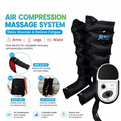 Air Wave Pressure Leg Massager Lymphatic Pressotherapy Machine Relaxation Treatment Belt Arm Shank Varicose Veins Treat 6 Bag