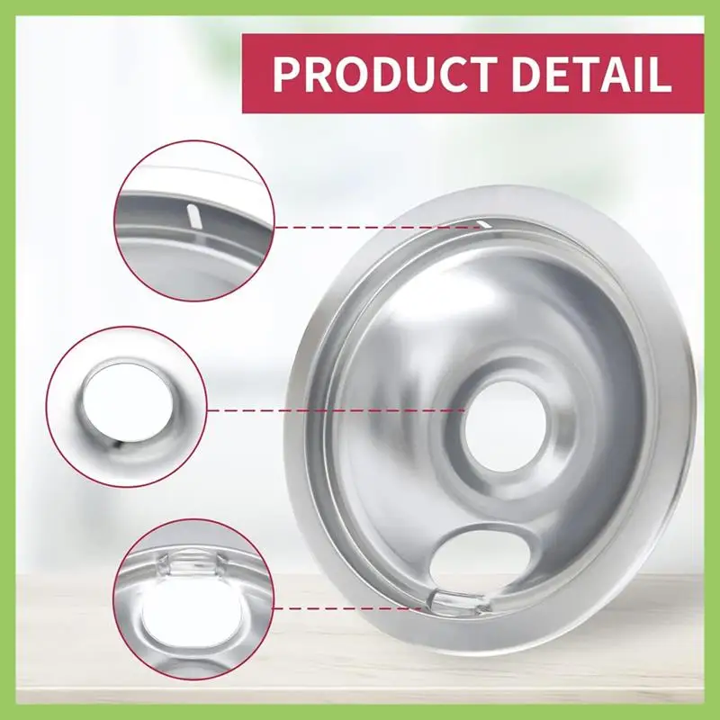 

ABJT-316048413 And 316048414 Stove Burner Drip Pans For Electric Stove Top - For Frigidaire Kenmore Electric Range