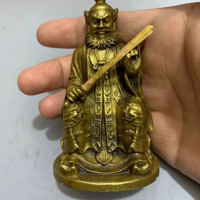 Antique-style alloy Buddha statue by Zhang Tianshi, home decoration craft