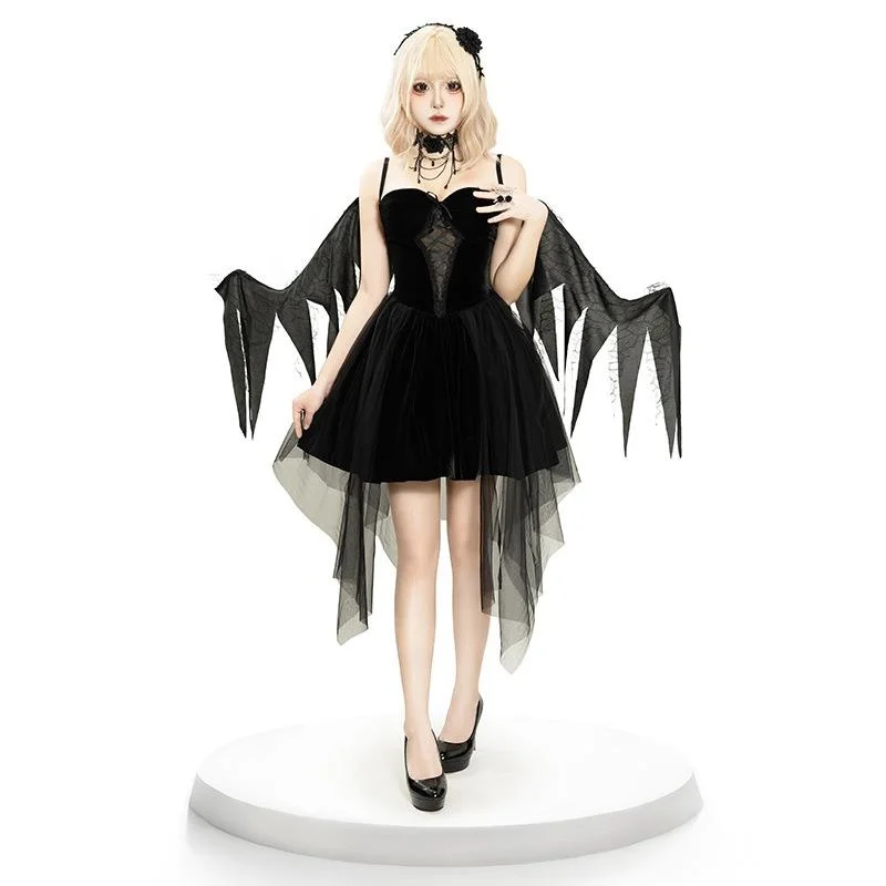 Red Devil Angel loween Costume Set da donna k Angel Role-plang Outfit Ele Gonna e top per donna