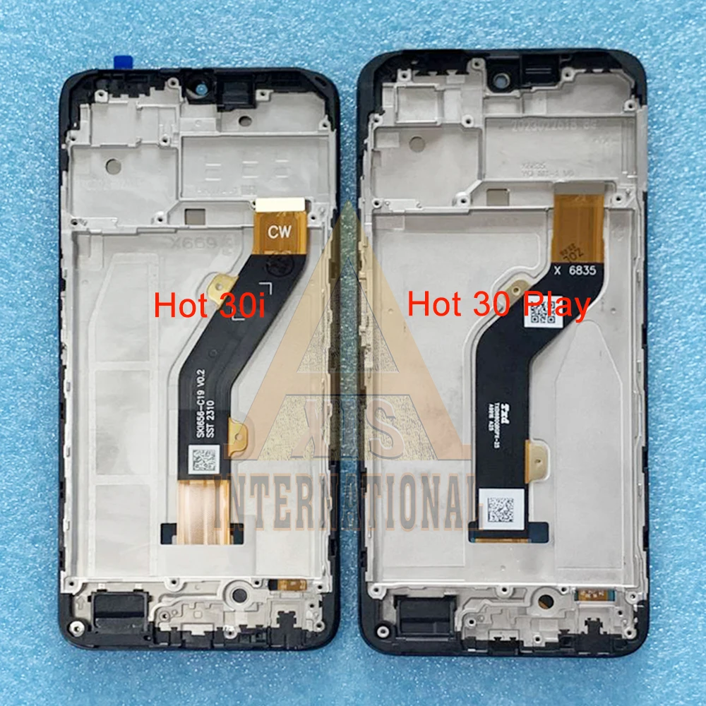 Tested For Infinix Hot30 30i LCD X6831 X669 Display Screen Touch Panel Digitizer For Infinix Hot 30 Play NFC LCD X6835 Frame