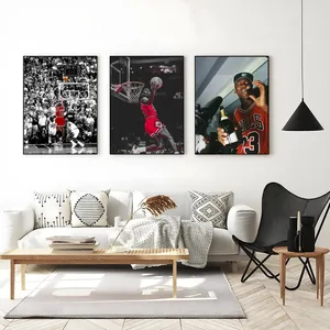 M-Michael J-Jordan selbst klebendes Plakat, Wanddekoration, selbstklebende Kunst, wasserdichtes Kleberpapier, Kaffee, Bar, Wohnzimmer, 1PC 6 Hauptverkäufe Michael Jordan - №1