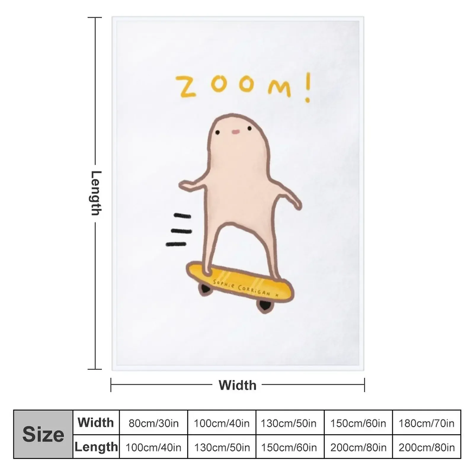 Honest Blob - Zoom! Throw Blanket Stuffeds Thins Blankets