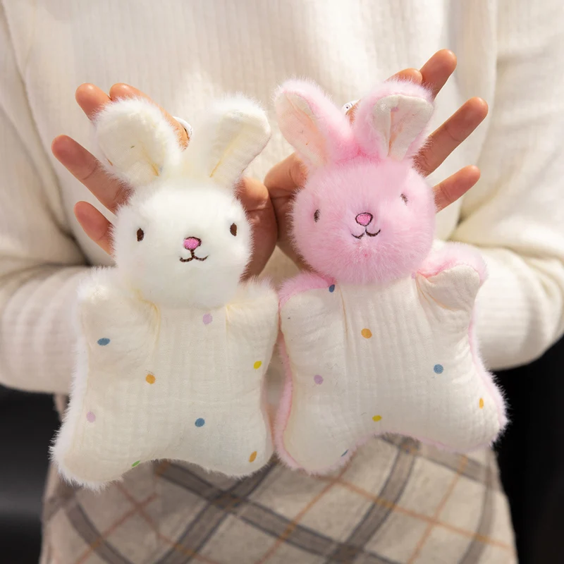 Przenośne paciorki do noszenia na palce w kształcie zwierzątek, miękkie pluszowe uspokajacze do spania, kocyk dla niemowląt do zabawy rodzic-dziecko