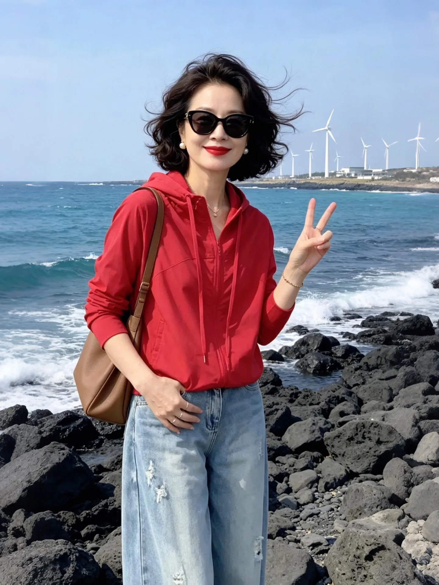 

Korean Style Lightweight Summer Hat Short Outerwear Women's Commute Durable Breathable Long Sleeve Drawstring Bottom