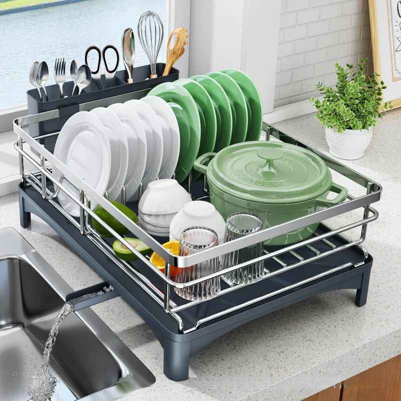 

dish Bowl Drain storage Rack kitchen bowl Dish Drying rack with drainage basket, countertop, tableware cup storage
