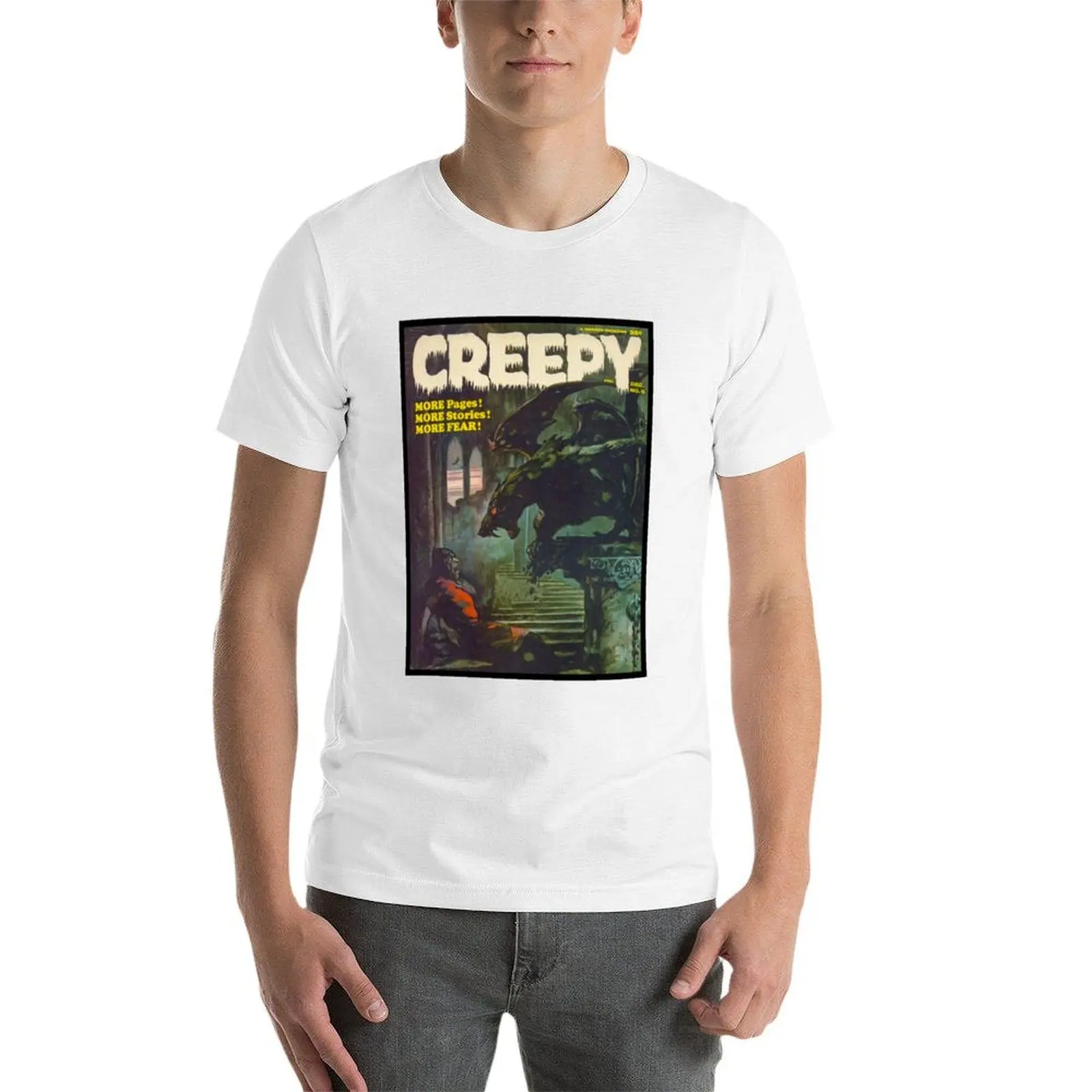 نعم! خمر عظيم كريبي # 6 غلاف مجلة! تي شيرت تي شيرت رجالي قطن أسود تي شيرت قطني عادي للرجال حزمة تي شيرت