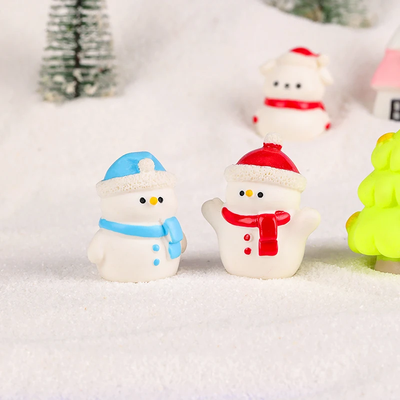 Moda criativa natal boneco de neve santa miniaturas figuras bonito dos desenhos animados micro ornamentos diy decoração para casa acessórios presentes