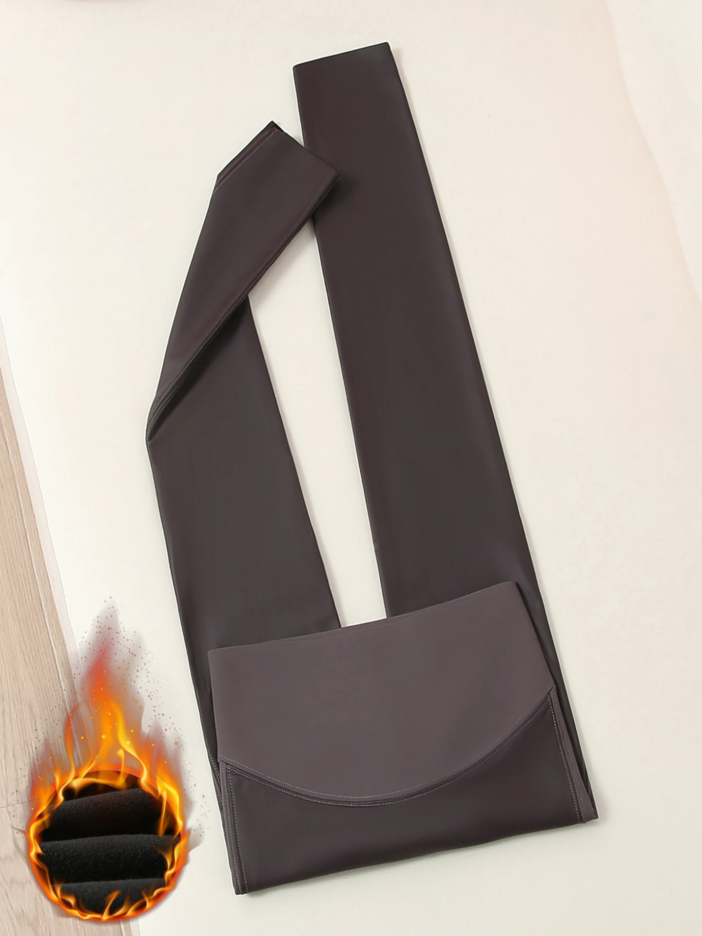 

High Waist Fce Lined arkskin Pants Women's Fitn Yoga Tight Slimming Casual Trousers Autumn Winter New Sle PU Leathe...