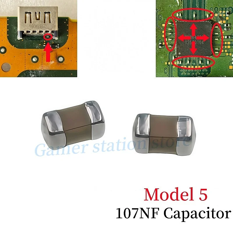 5-100PCS For PS5 Console Motherboard 93P/107NF Capacitor, A6/EDS
