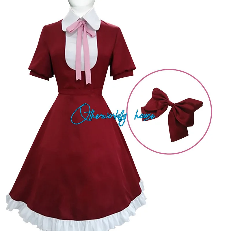 Anime Bungo Stray Dogs Alice Cosplay Costume Red Dress Wig Uniform Halloween Party Alice Outfit for Women Girls Clothing