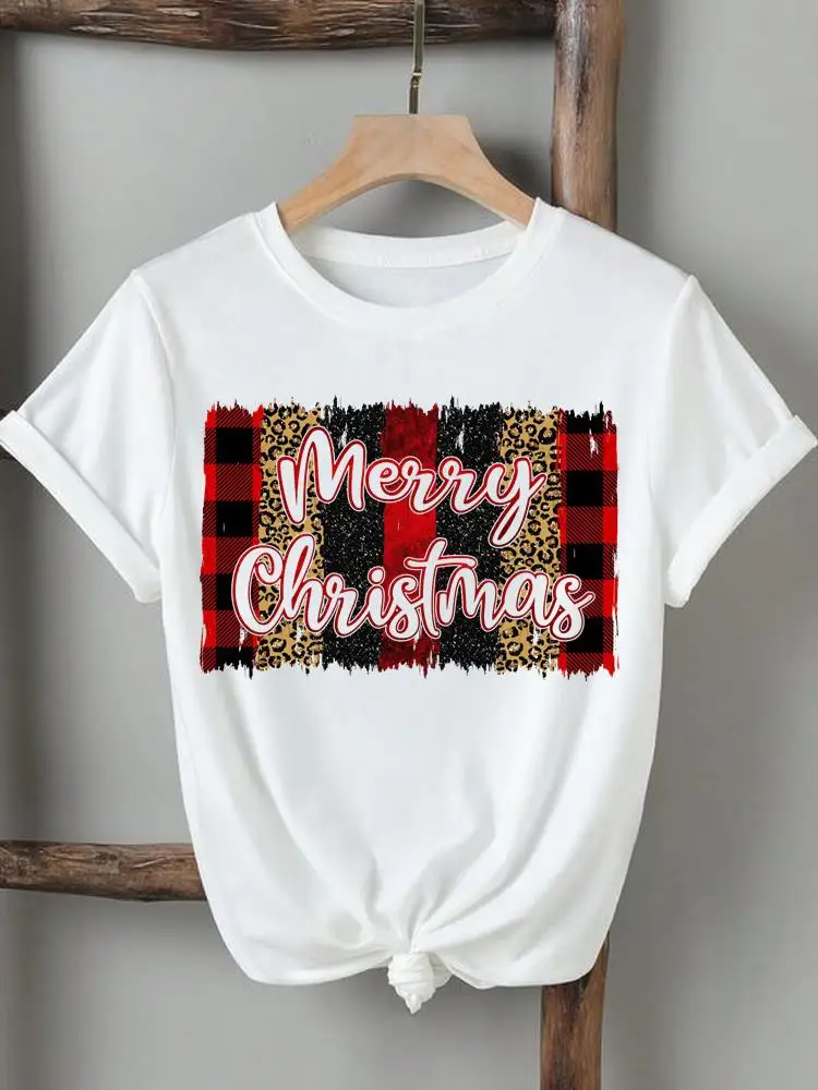 Tee Christmas Camper Trend Festival Lovely Women Lady Printed New Year Clothing Short Sleeve T-Shirts Fashion Graphic T Top