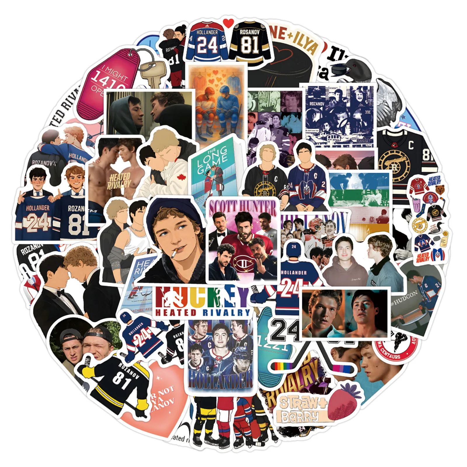 60 قطعة ملصقات مضحكة مستوحاة من المسلسلات التلفزيونية، ملصقات مقاومة للماء للهاتف المحمول والكمبيوتر المحمول وأكواب المياه، هدية مميزة