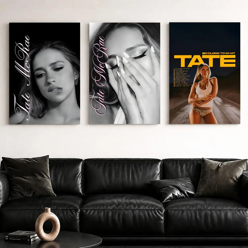 Singer Album T-Tate M-McRae Framed Wall Painting Ready to Hang Canvas Poster for Bedroom Living Room Hallway Home Decor Gift