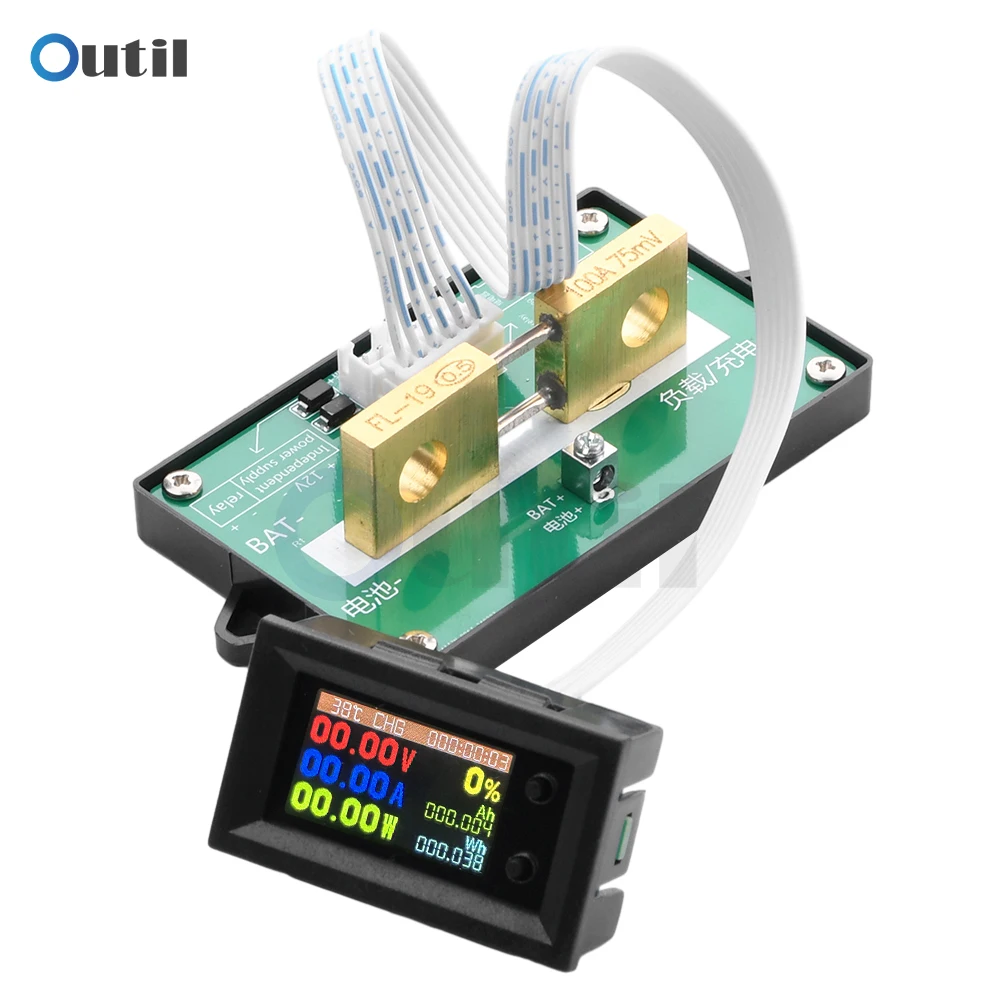 DC7~200V Digital Voltmeter Ammeter Multifunction Tester 20A/100A/200A/300A Electricity Wattmeter Energy Frequency Power Meter