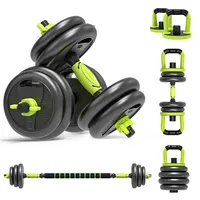 10kg 15kgGym Home Equipment Plastic Dumbbell Barbell Adjustable cement dumbbells