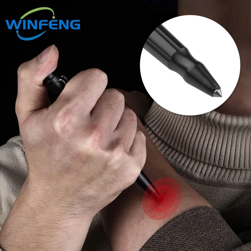 Self Defense Tactical Pen Security Protection EDC Tool Office Student BallPoint Pen Emergency Windows Breaker Survival Equipment image 4