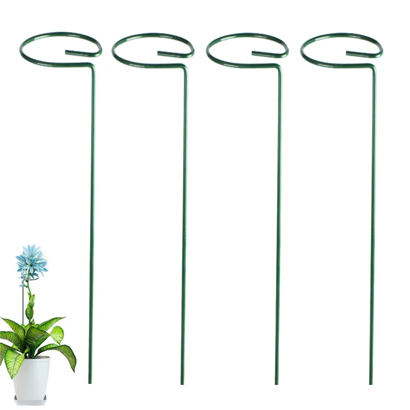 16 Inch Modern Minimalist Indoor Metal Plant Support with Fixed Flower Rod