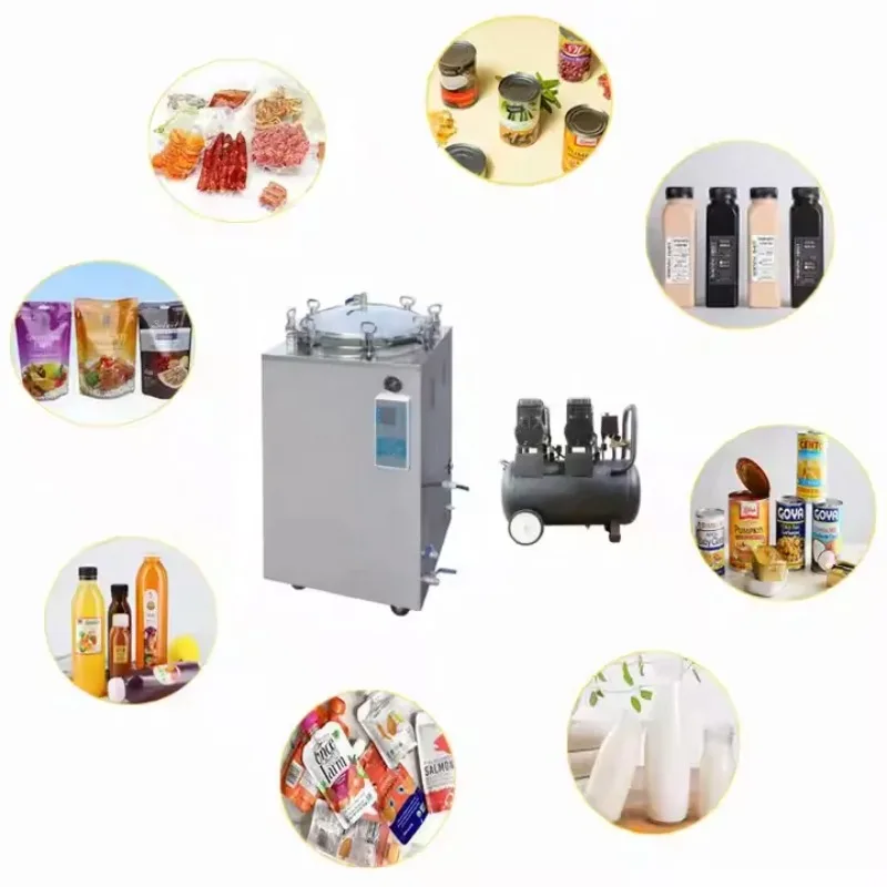 35L 50L 75L 100L 120L 150L Vertical Bolt Structure High Temperature Autoclave Pressure Steam Sterilizer