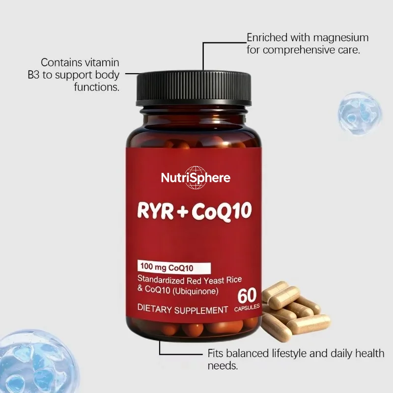 Standardized Red Yeast Rice and Coenzyme Q10 (ubiquinone) 100 Mg -60 Capsules