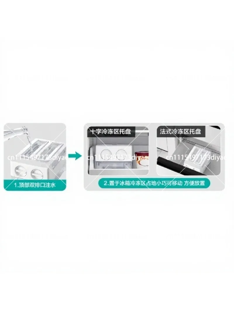 Removable Ice Cube Maker Tray with Lid, Small Cube Mold for Freezer, Easy Release Silicone Ice Cube Tray for Refrigerator