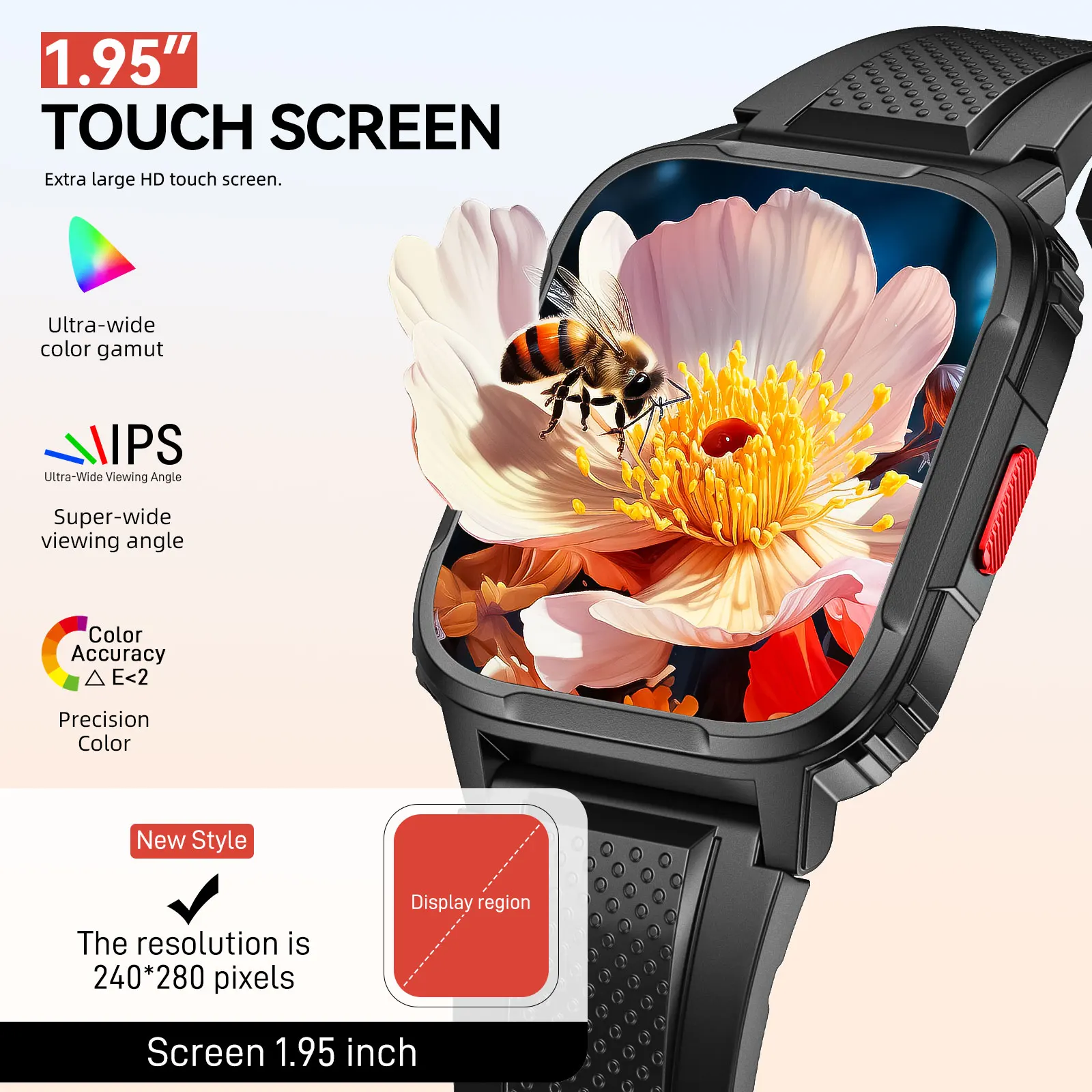 JELLOO Smart Watches for Men Women 1.32" HD 100+ Sports Modes Fitness Watch with Heart Rate SpO2 Sleep Tracker IP68 Waterproof - Image 6