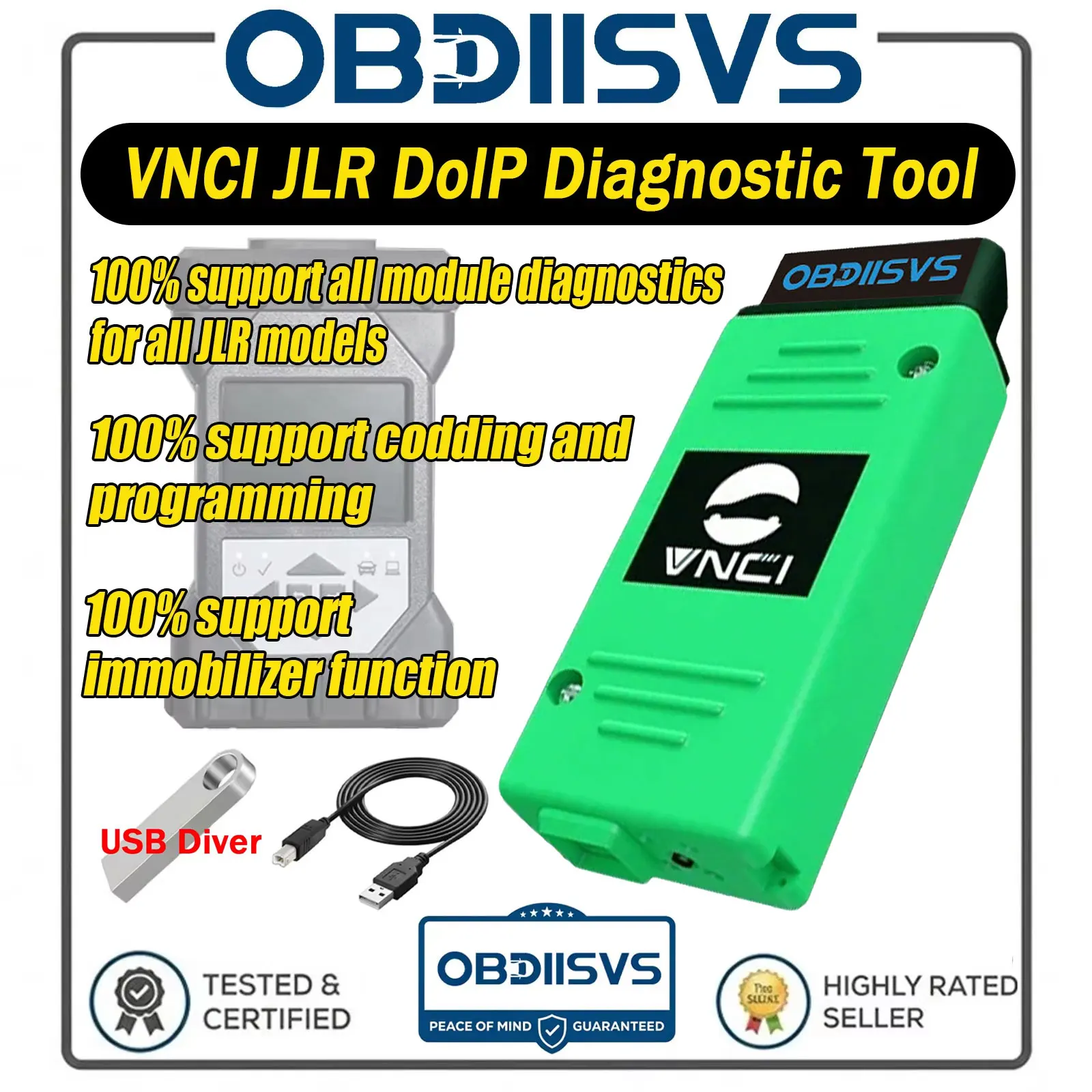2026 VNCI Diagnostic Scanner For JLR DOIP for Jaguar LandRover Supports SDD/Pathfinder/TOPix Software Coding Programming Scanner