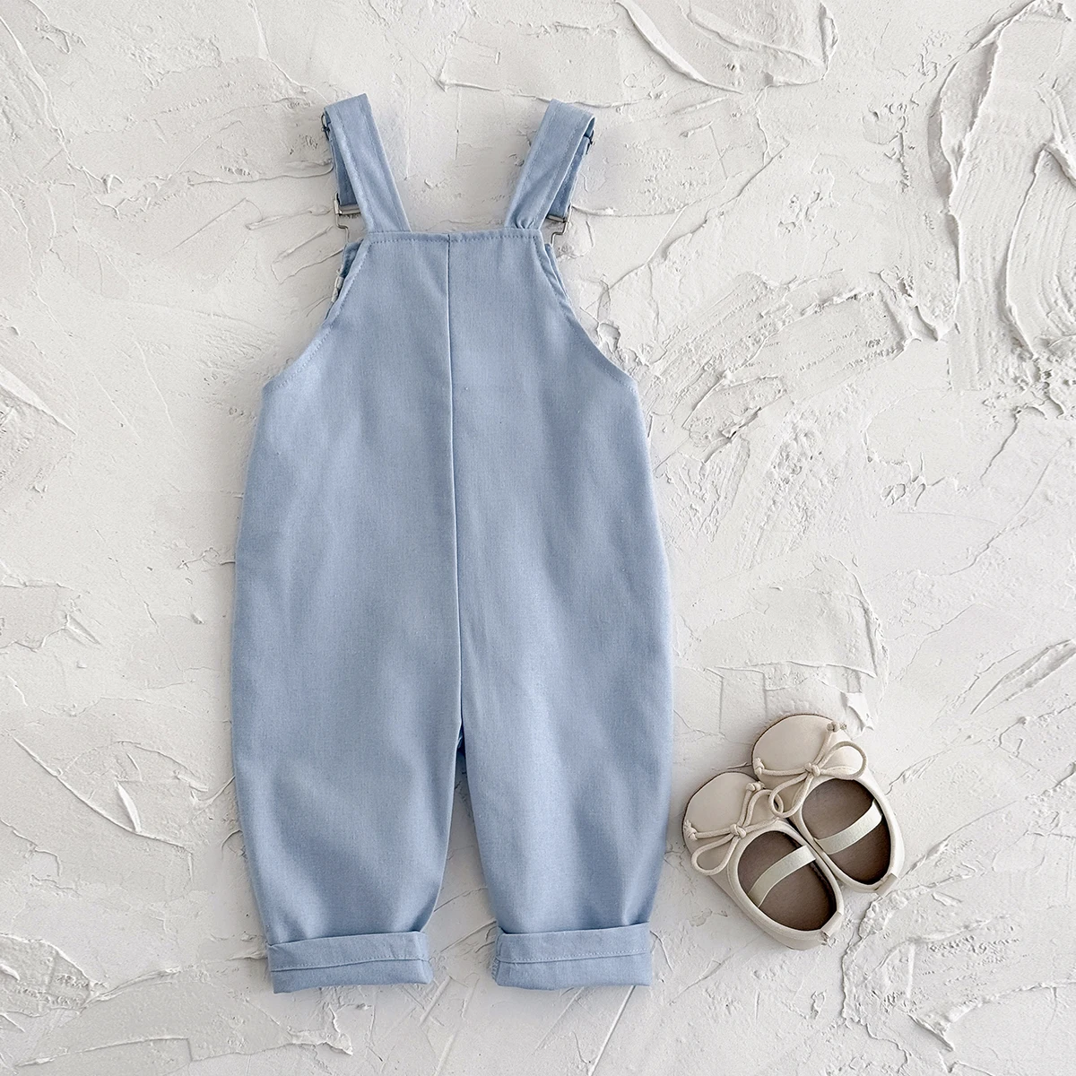 

Summer Hot Baby Suspender Pants Sleeveless Flower Embroidery Loose Overalls Romper Girls Jumpsuits Boys Clothes with Pocket