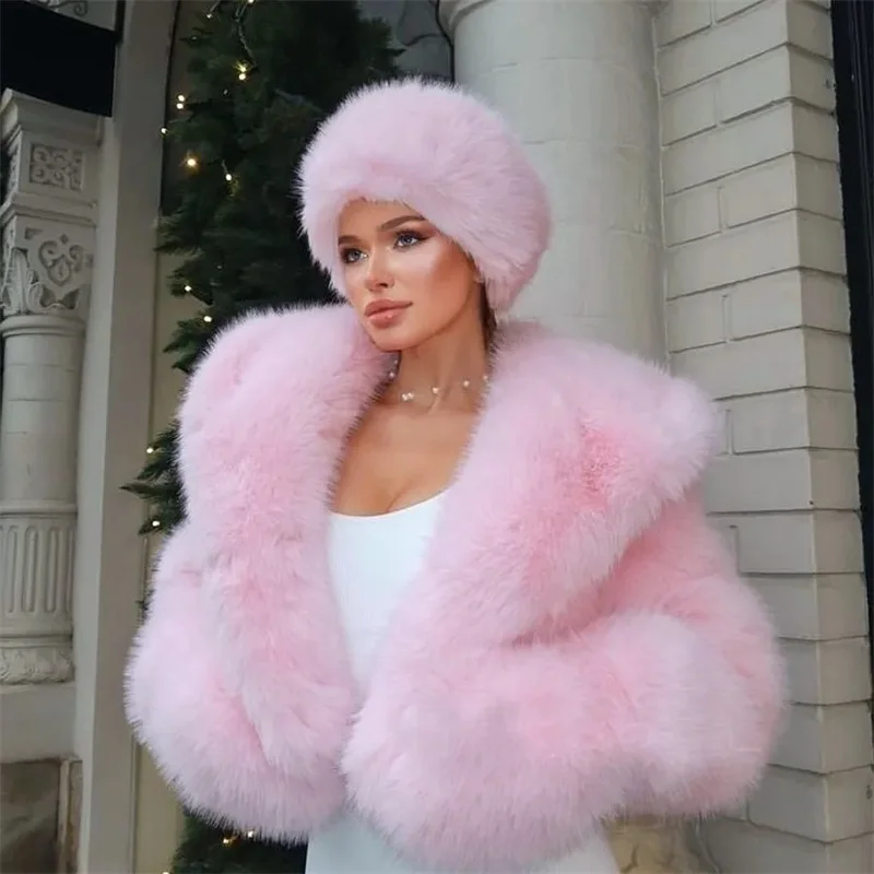 

﻿ Beautiful Temperament Environmentally Friendly Fur Coat For Women, 2024 Autumn Winter High-End Office Women's Top Fur Jacket