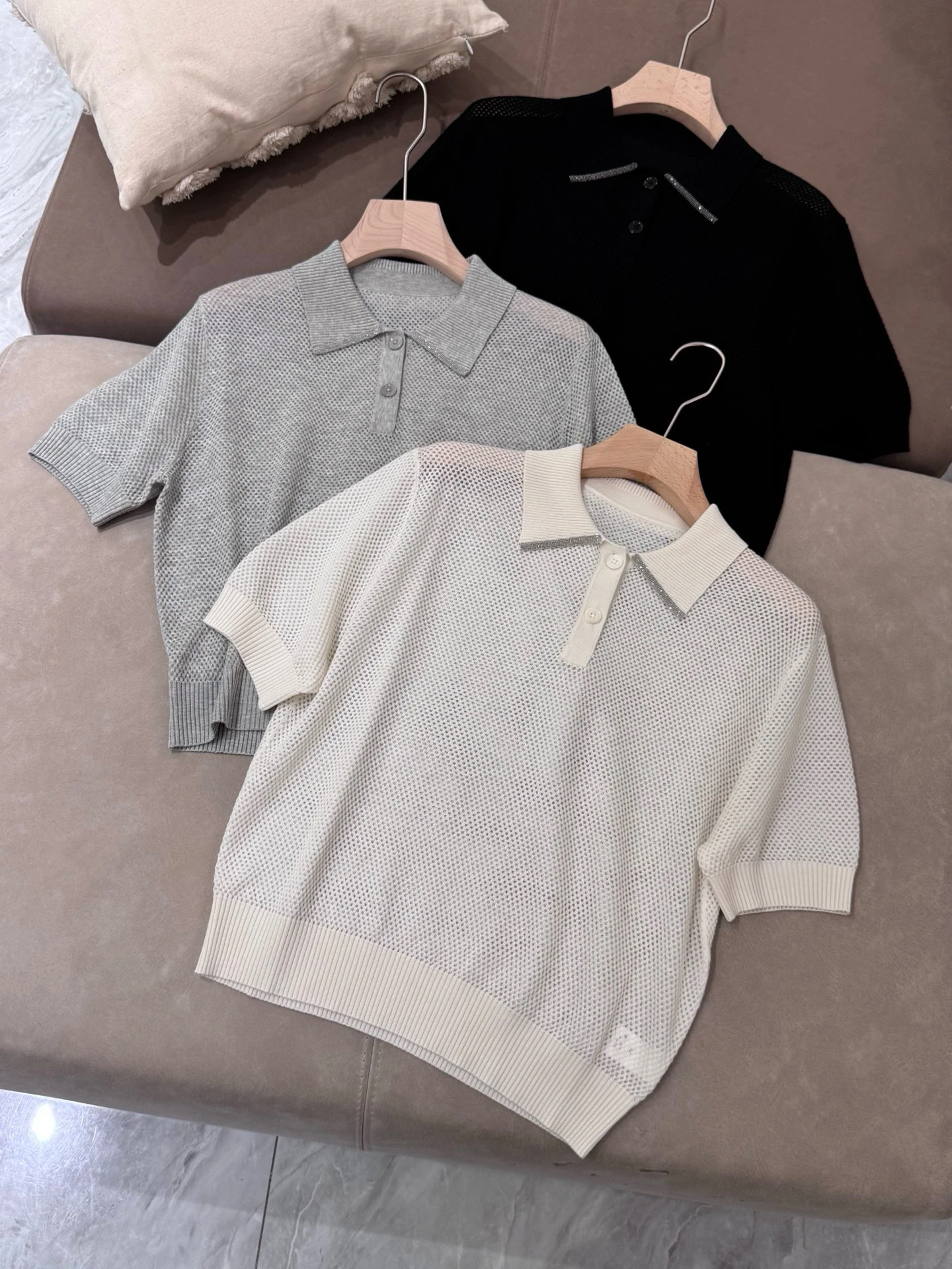 

Ladies' Ne Silk Linen ort Sve T-irt Summer Thin Simple Elegance Top Women's Faion Pure Color Summer Wear