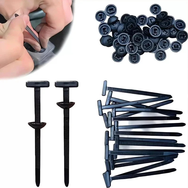 Universal multifunctional nylon cable tie, black plastic cable buckle fixing tool, motorcycle maintenance fixing buckle parts