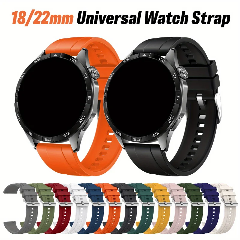

18/22mm Quick-Release Strap for Huawei Watch GT4, Soft Expandable Multi-Color, Minimalist Durable Smartwatch Accessory
