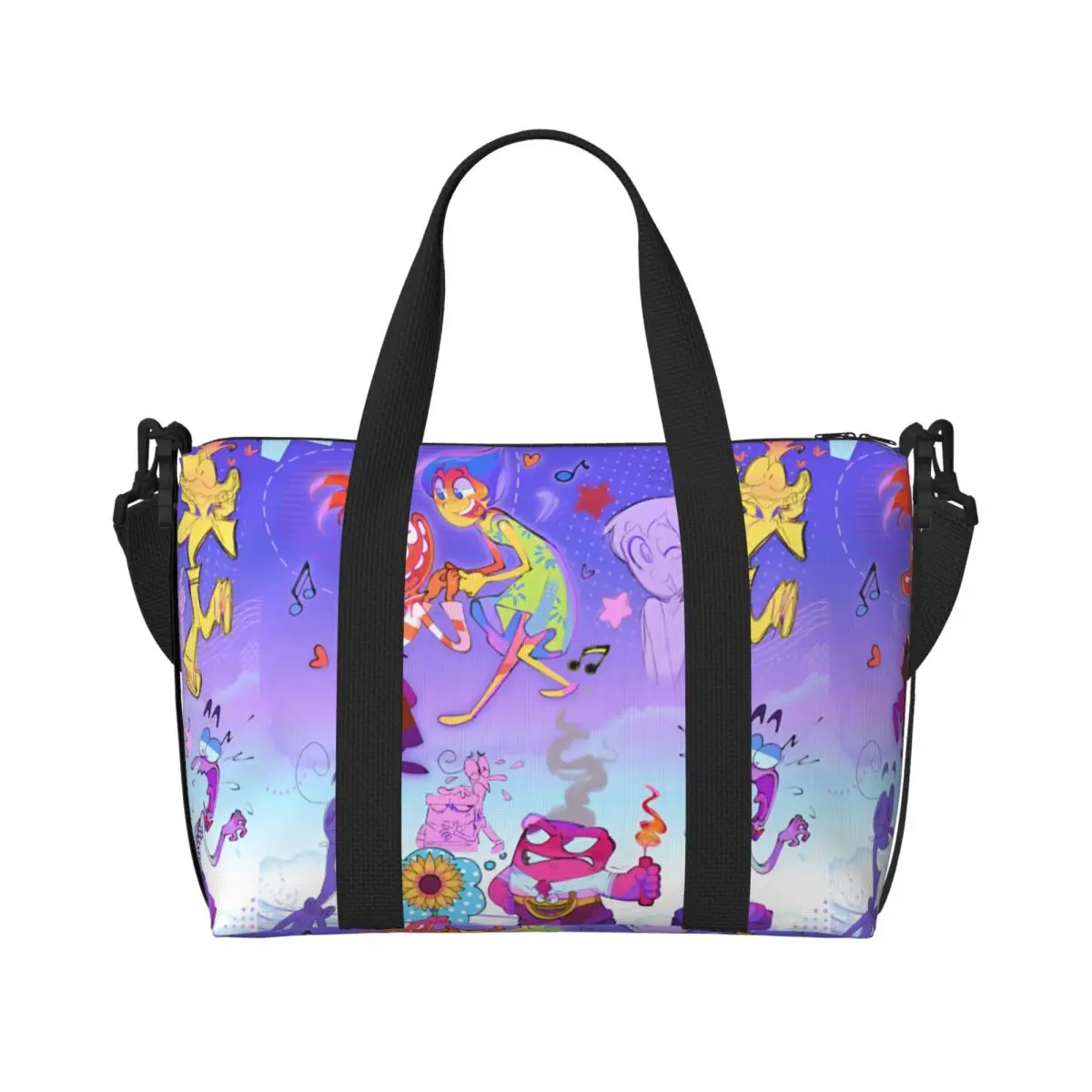 

Custom I-Insides Cartoon Out Tote Bag Women Large Capacity Gym Beach Shoulder Travel Bag