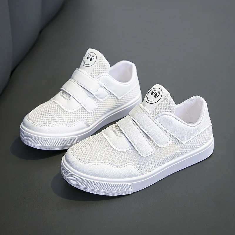 2024 New Summer Fashion Versatile and Comfortable Mesh Casual Wear-Resistant Hollow White Breathable Soft Sole Mesh Child Shoes