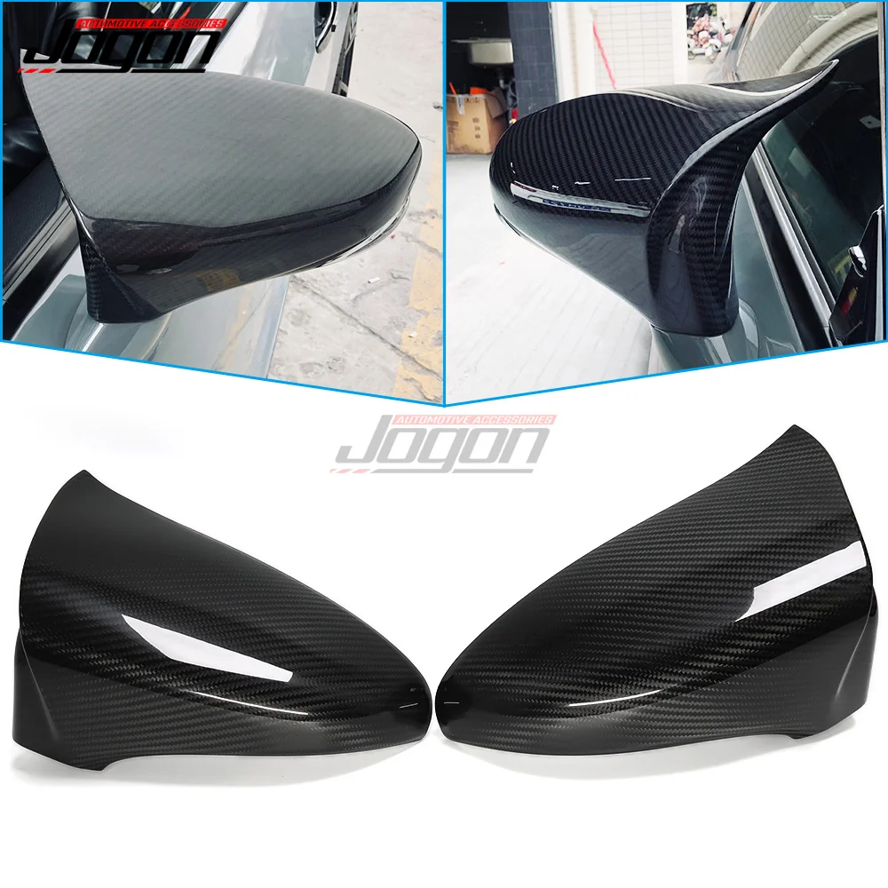 For Lexus RC XC10 RC300h RC350 F Sport RC F USC10 2015-2018 Carbon Fiber Exterior Car Side Wing Rear View Mirror Caps Cover Trim