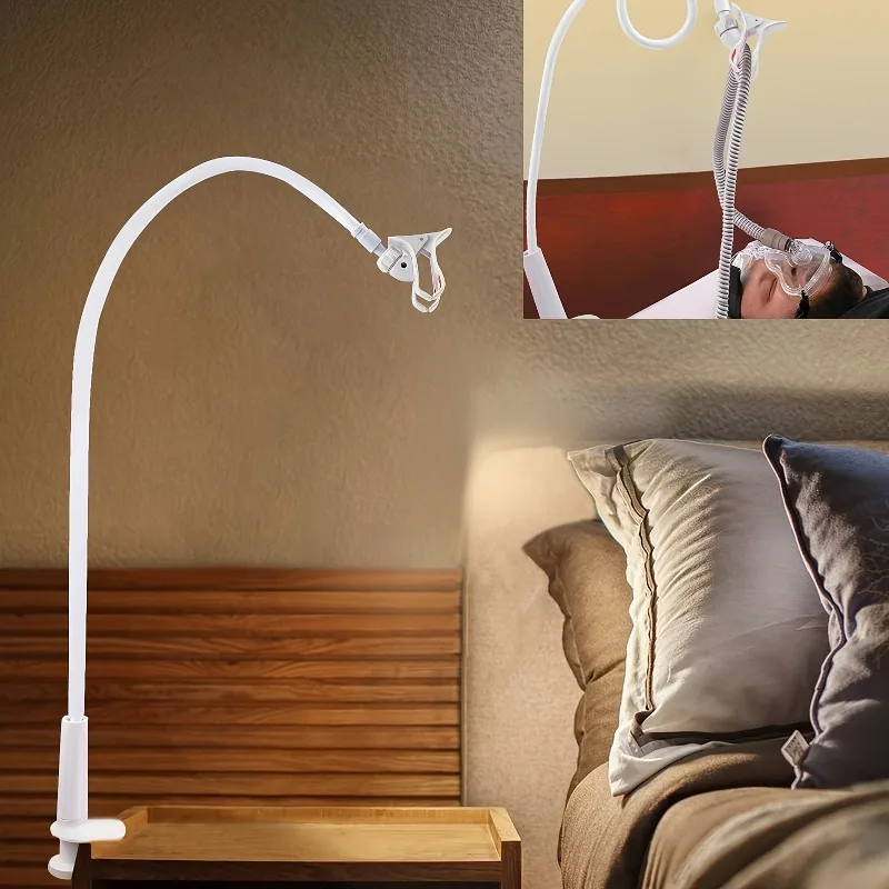 

One-piece adjustable-height tracheal support - Anti-tangling design, stable C-shaped clamp base, respiratory machine support
