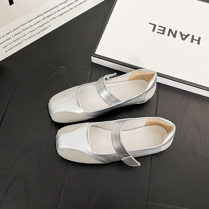 

New Womens Shoes Exquisite Square Head Ballet Casual Shoes for Woman Fashion Shallow Sneakers Designer Shoes Zapatillas De Mujer