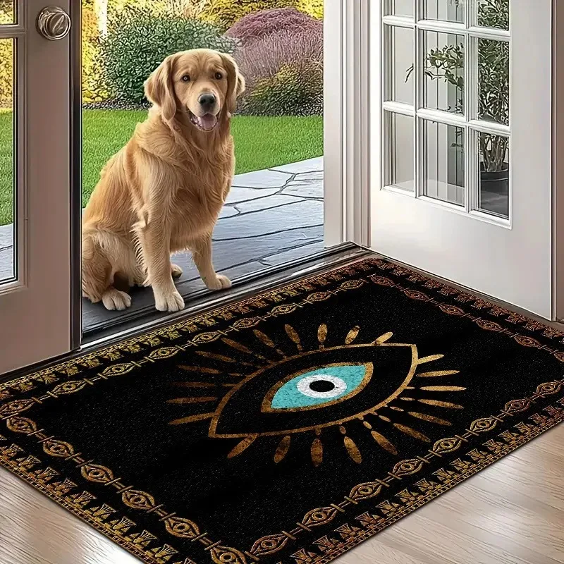 

1PC Eyes Arts pattern Home Door Mats Kitchen Rugs Non-Slip Pop design Bathroom Rugs Bath Mat Carpet for Home Sink Laundry Decor