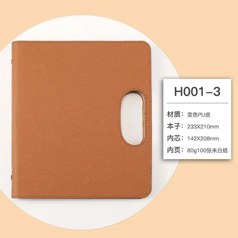 

New A5 6-ring Portable Loose-leaf Notebook, Leather Organizer Binder for Budget,Journal,Photocard Holder,Recipe Writing, Travel