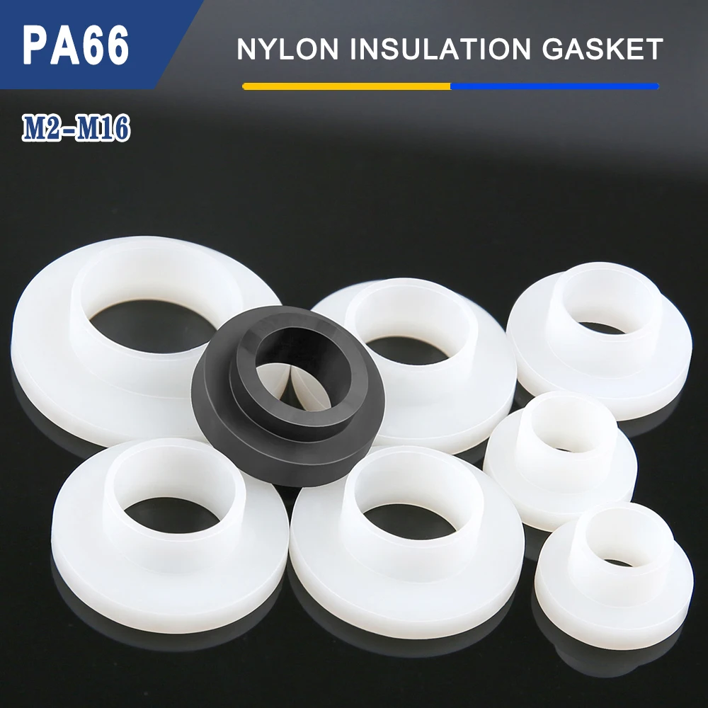 M2-M16 T-shaped Step Washer/t-Shaped Nylon Washer Plastic Concave Convex Screw Shaft Sleeve Insulation Particle 20/50-500Pcs