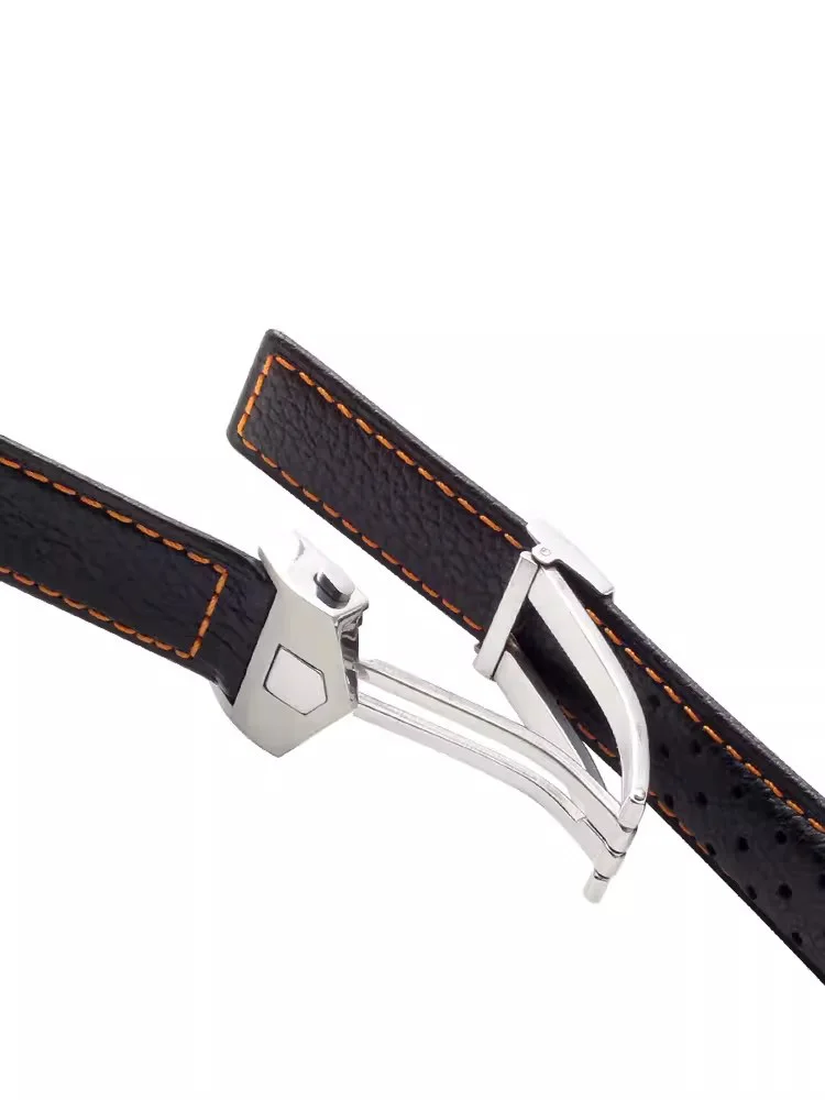 For TAG Heuer Men F1 Monaco Gulf Oil Joint Name Breathable Cowhide Strap Accessories Genuine Leather Comfortable Watchbands 22mm view 3